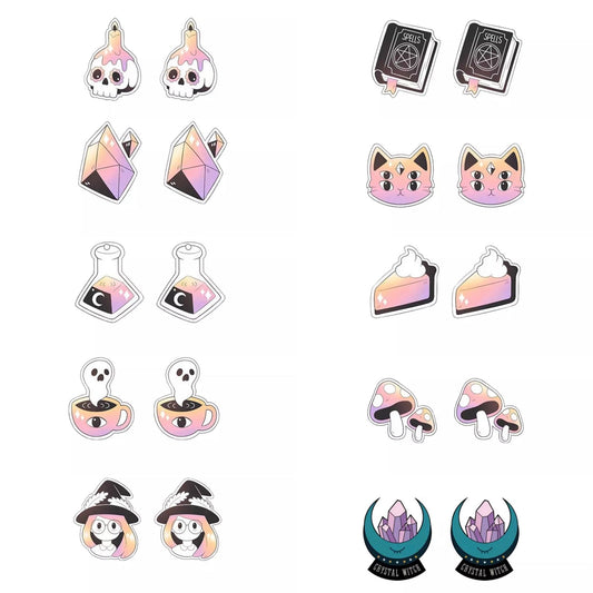 Acrylic Studs - Halloween & Witchy Things - PREORDER