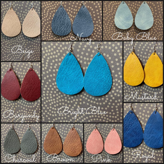 Suede Faux Leather Teardrop