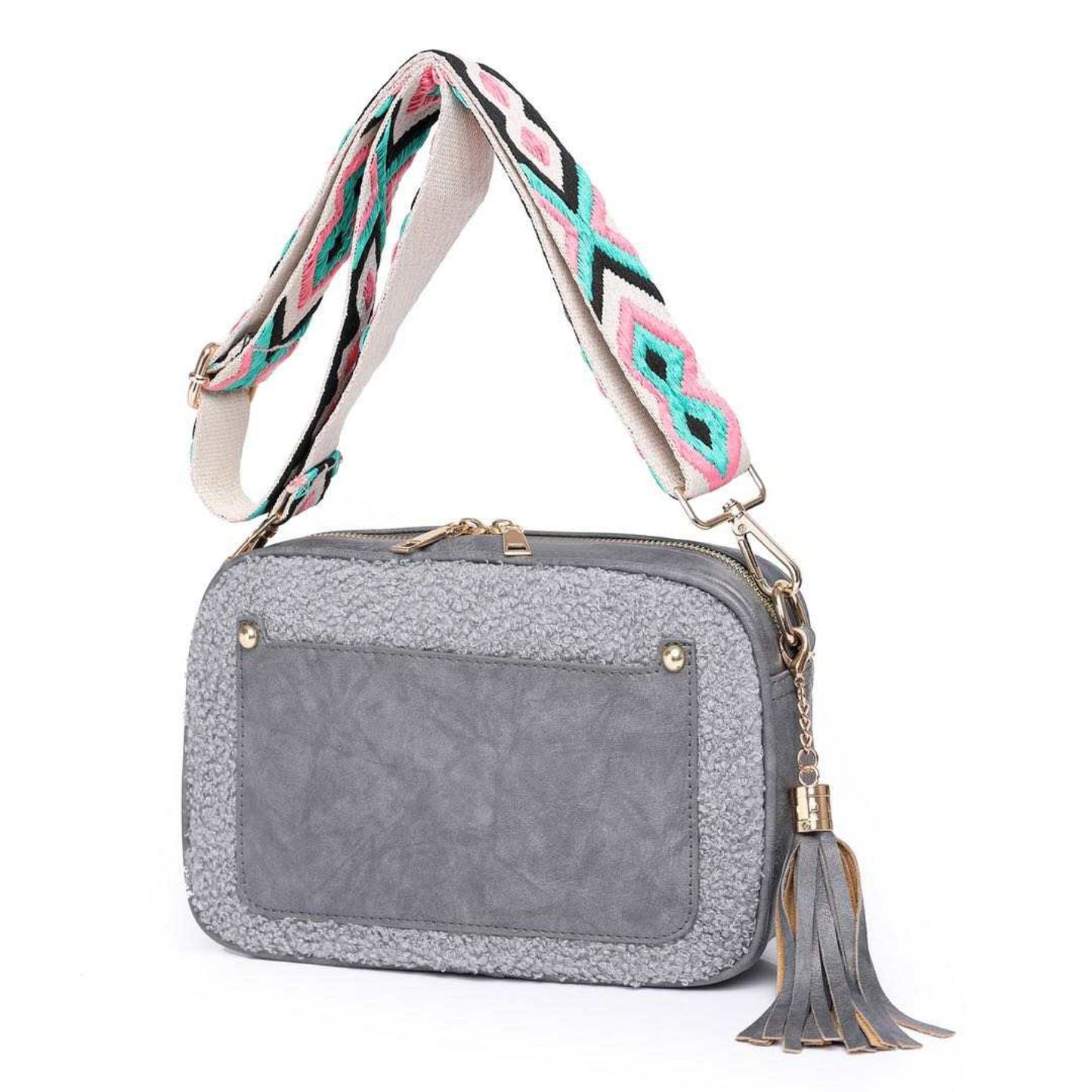 The Fuzzy Rectangle Crossbody Bag - PREORDER 9/21-9/23