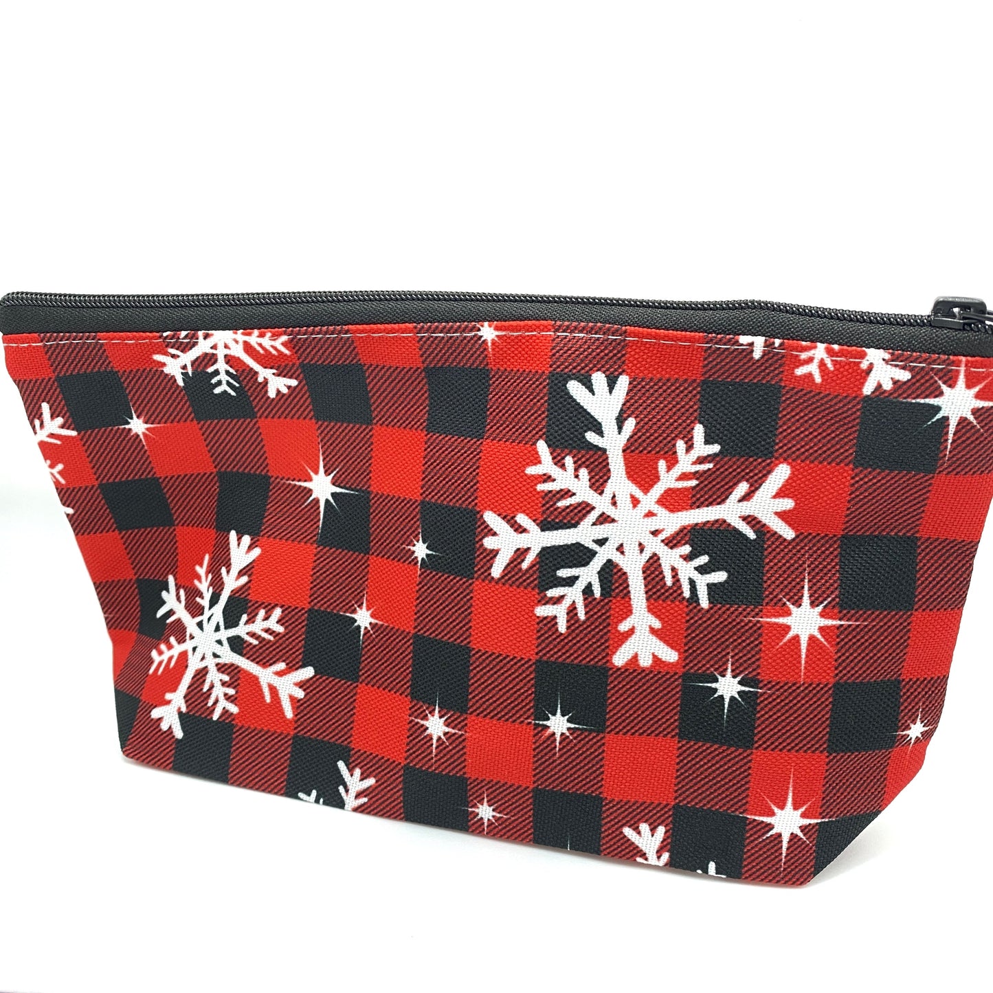 Pouch - Stand Up Bottom - Plaid Snowflake