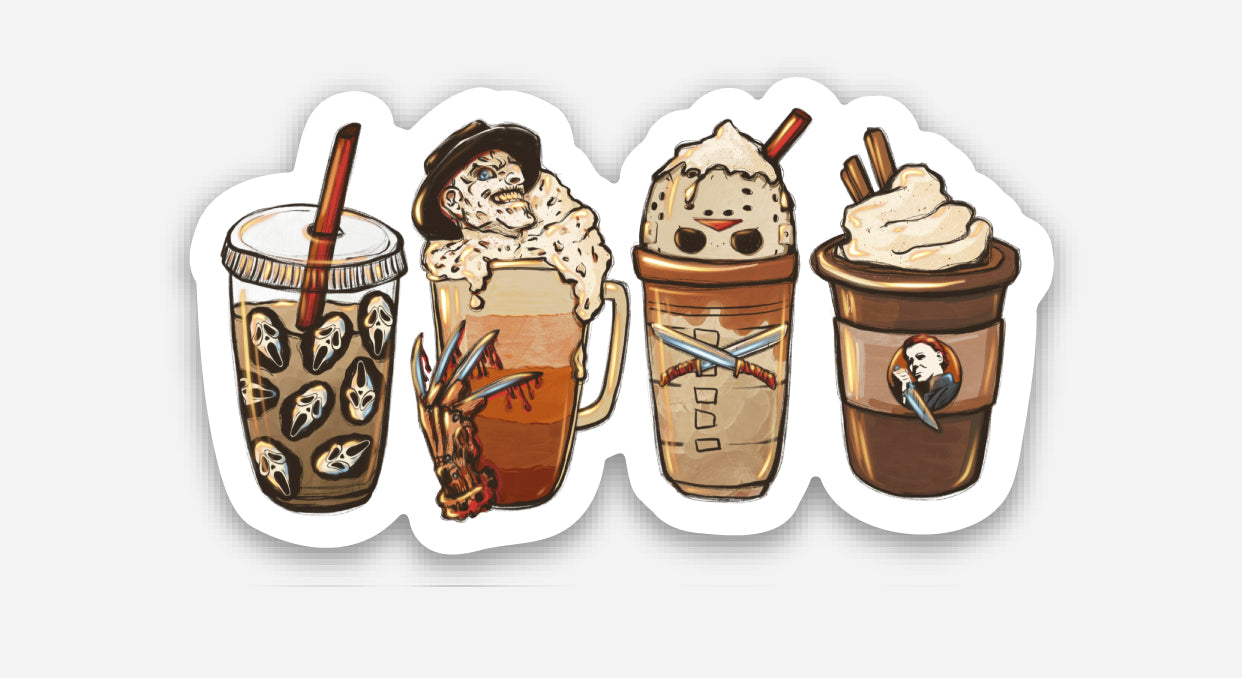Vinyl Sticker - Halloween Coffee Collection