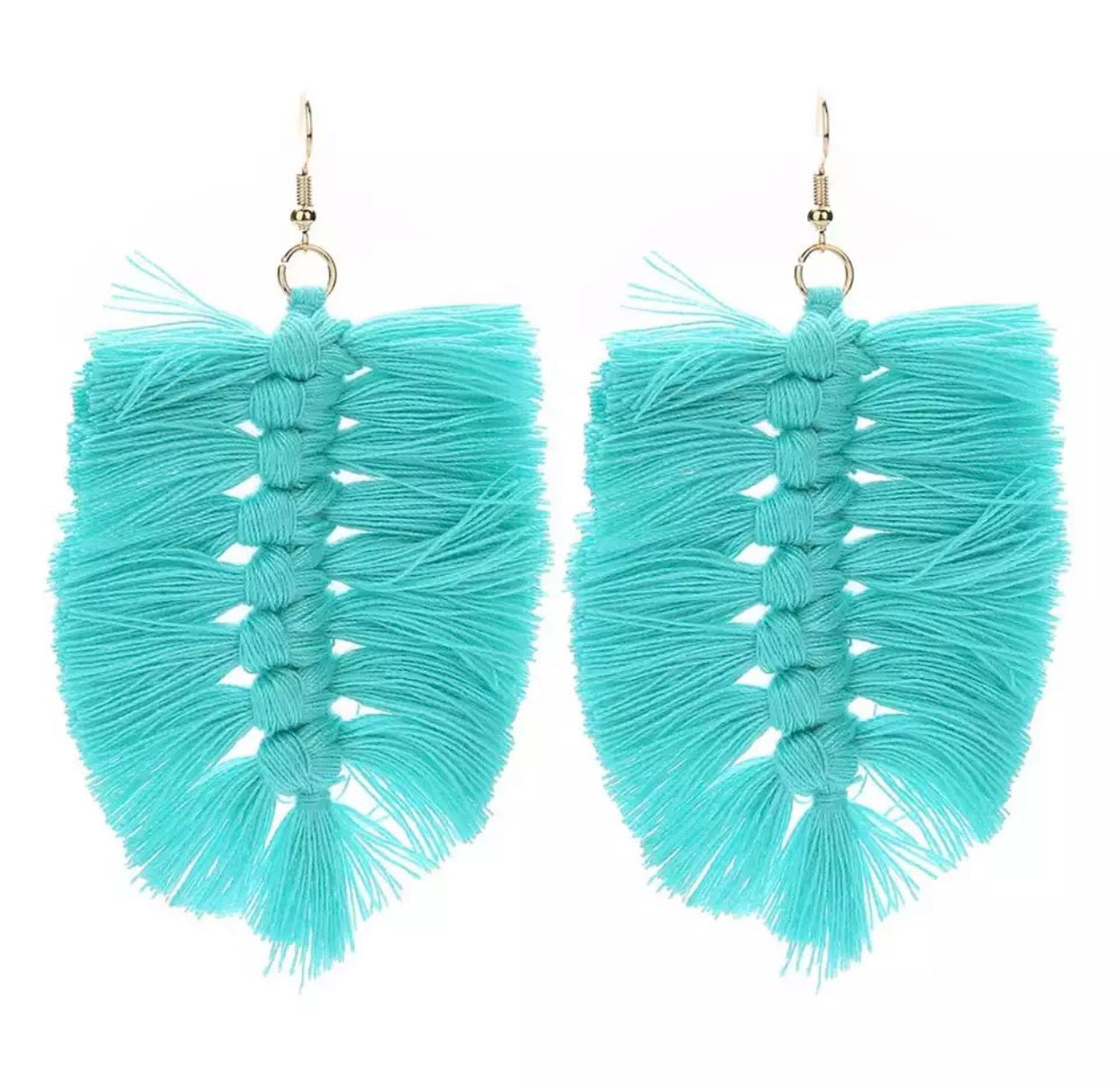 Macrame Earrings - Feather Solids