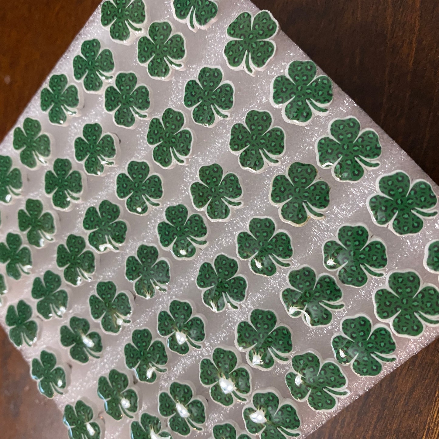 Acrylic Studs - Animal Print Clover