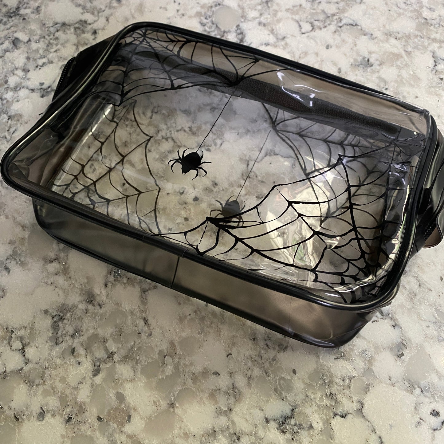 Pouch - Stand Up Rectangle Zip - Spider Webs