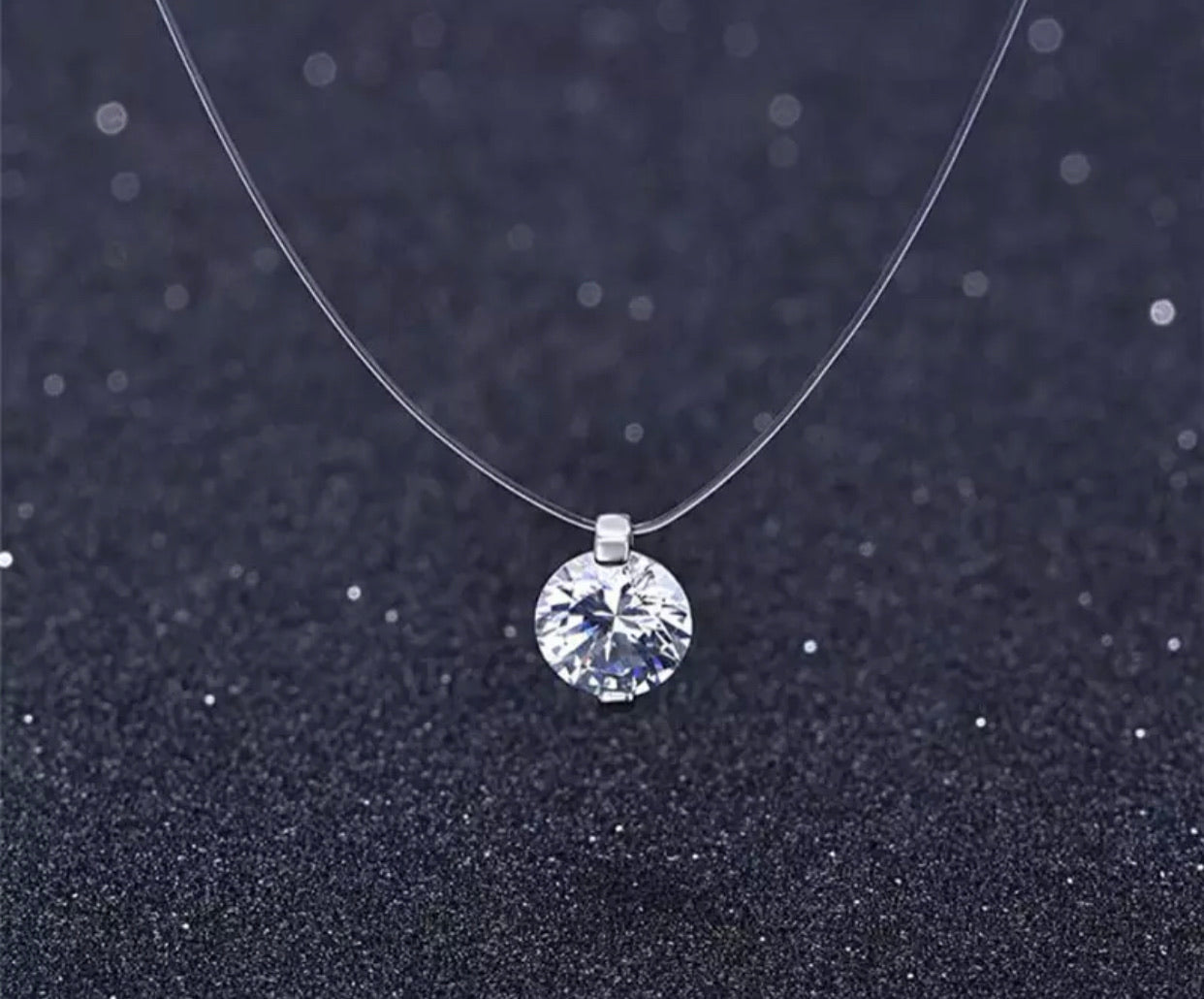 Necklace - Floating Diamond