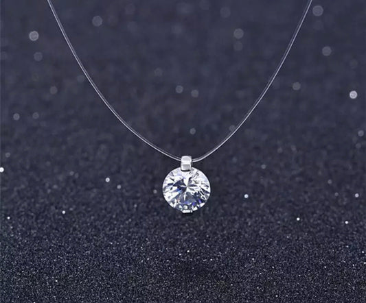 Necklace - Floating Diamond