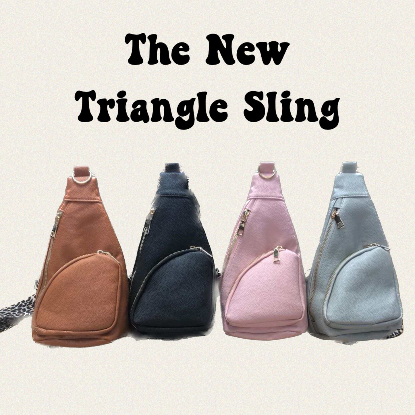 The New Triangle Sling Crossbody - Faux Leather