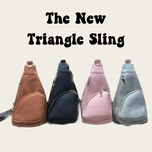 The New Triangle Sling Crossbody - Faux Leather