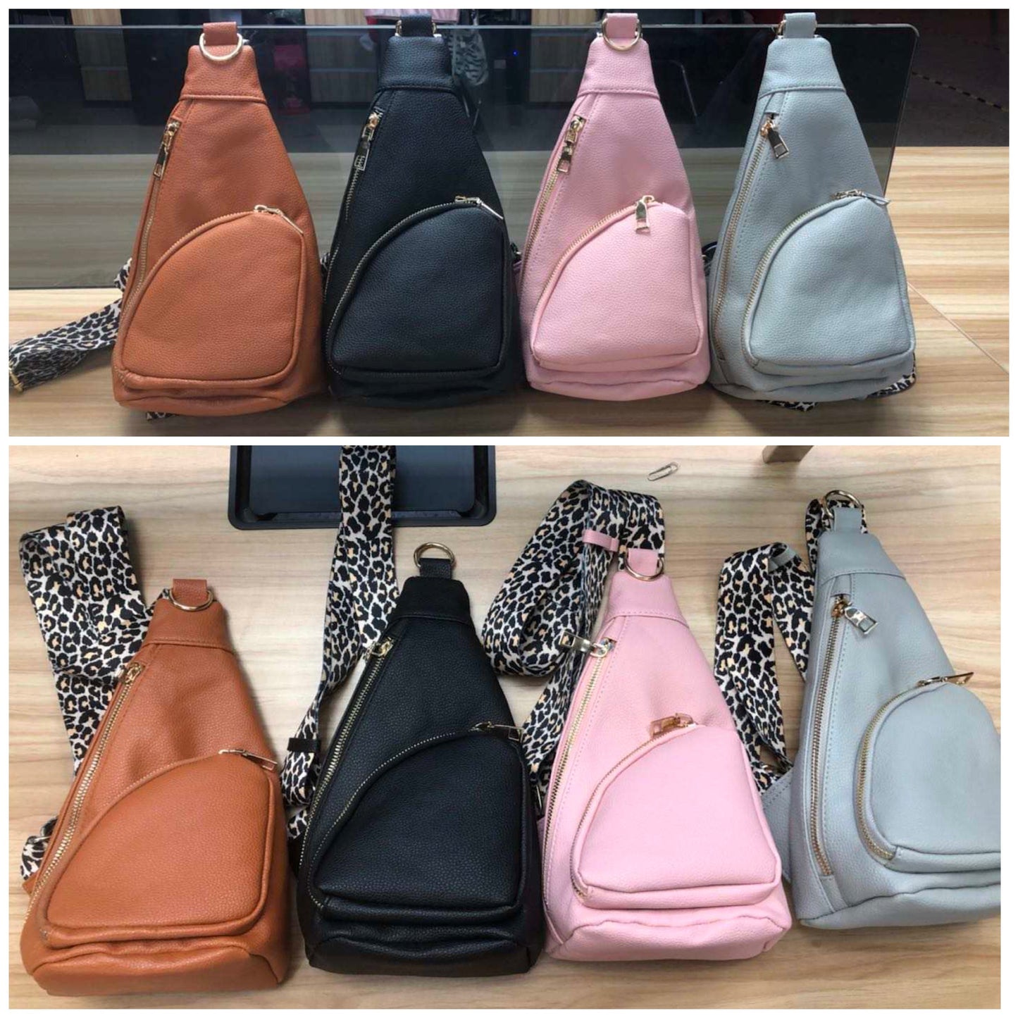 The New Triangle Sling Crossbody - Faux Leather