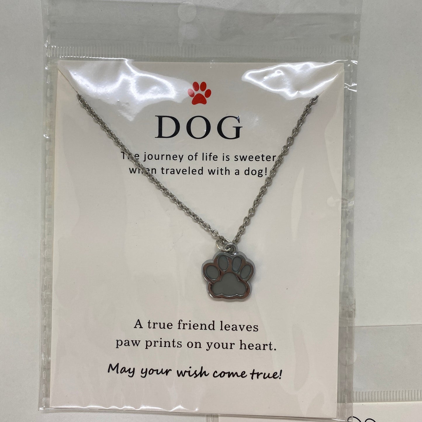 Necklace - Paw Print - Glow