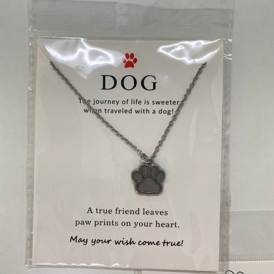 Necklace - Paw Print - Glow