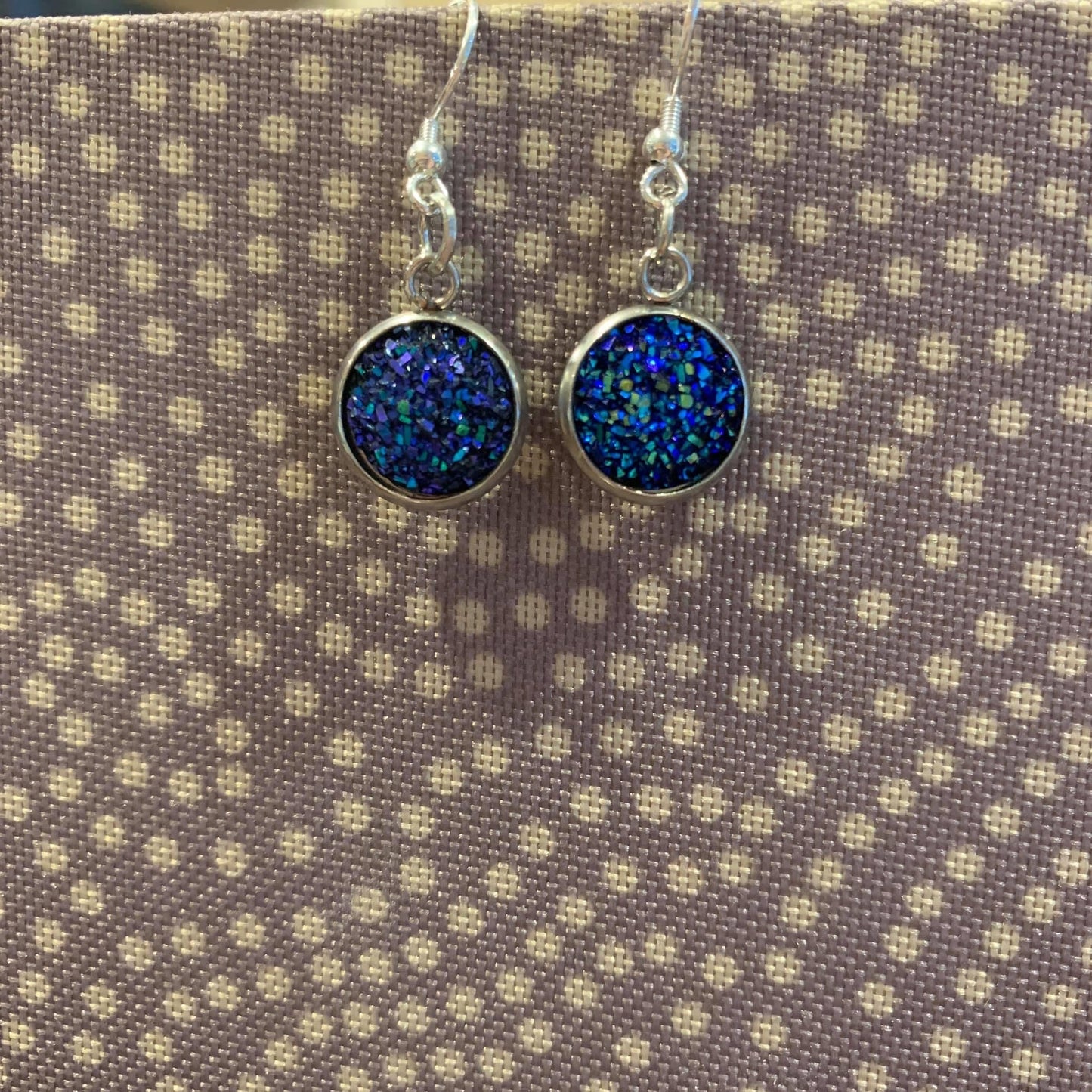 Druzy Drop Hook Earrings