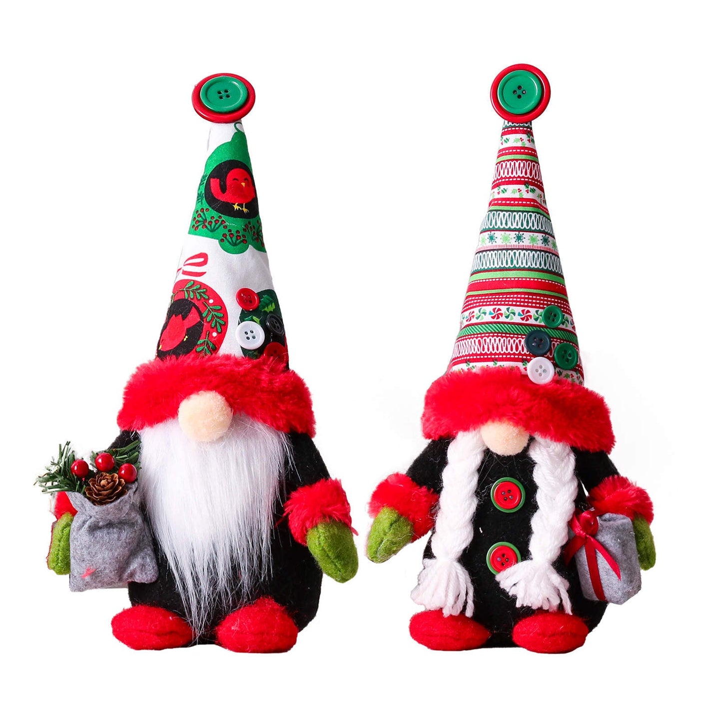 Gnome - Holiday E - Button Hats