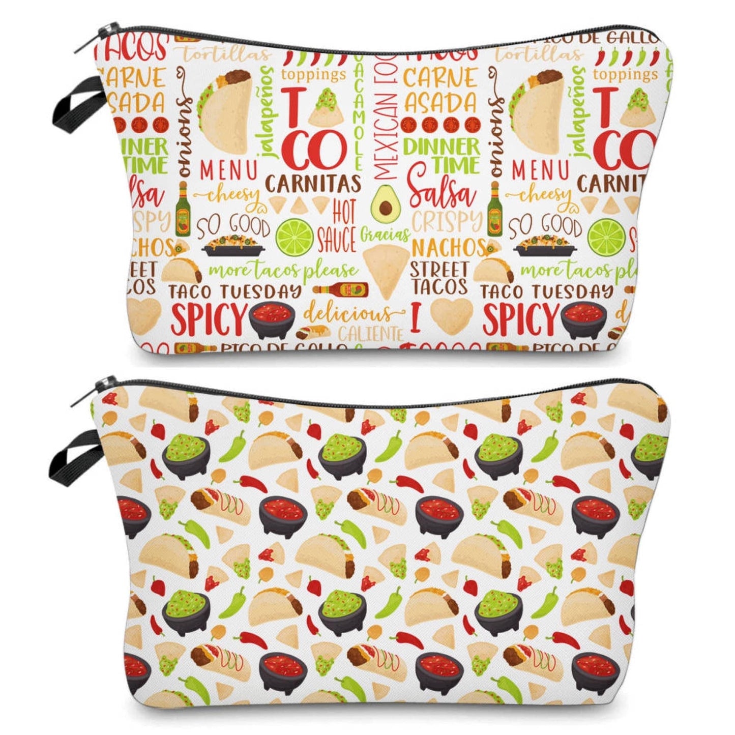Pouch - Taco, White / Words