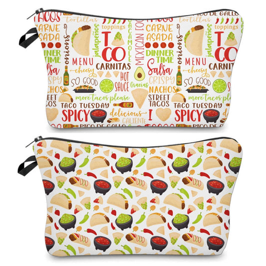 Pouch - Taco, White / Words