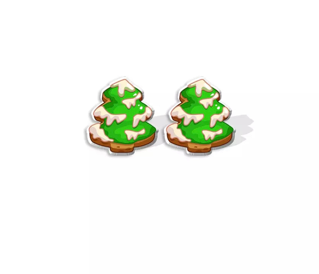 Acrylic Stud Earrings - Christmas Holiday