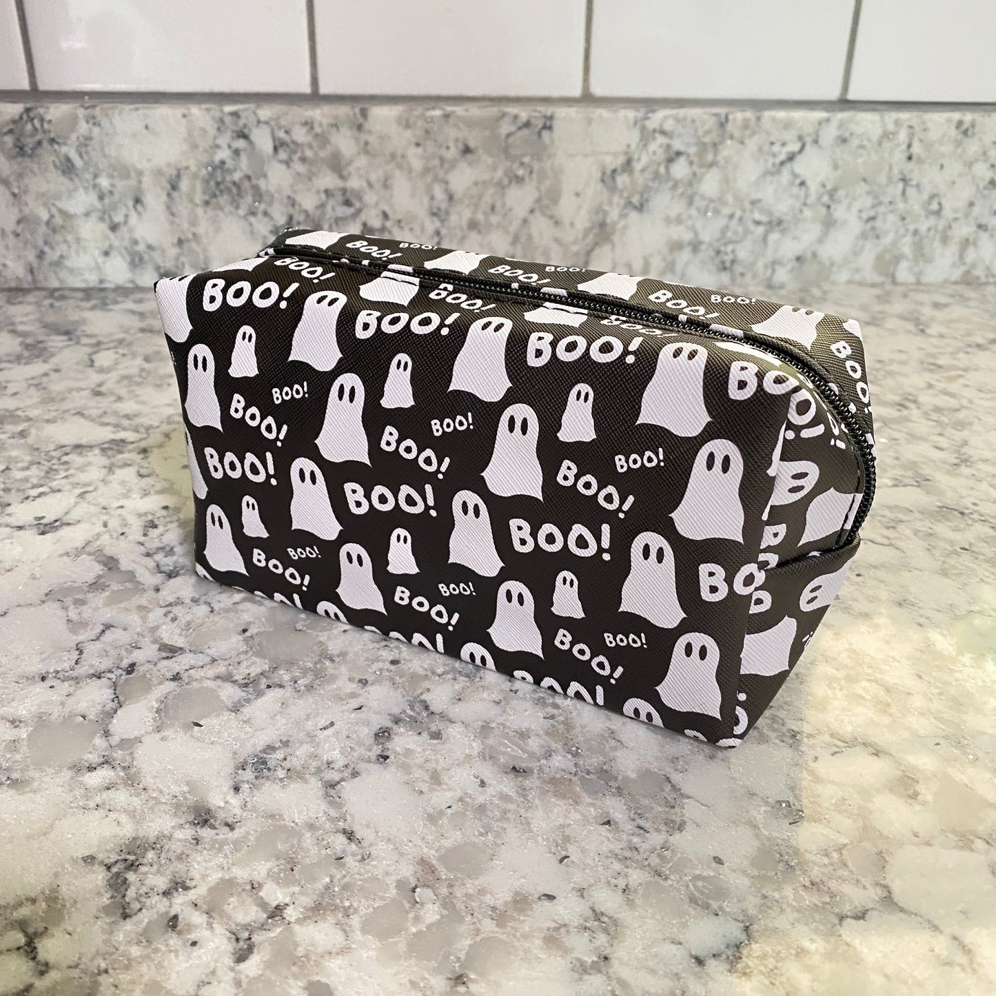 Pouch - Stand Up Rectangle Zip - Boo Ghosts