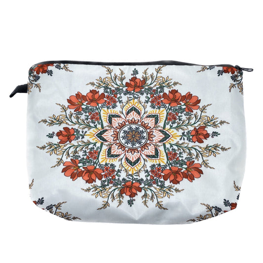 Pouch XL - Cream Floral Mandala