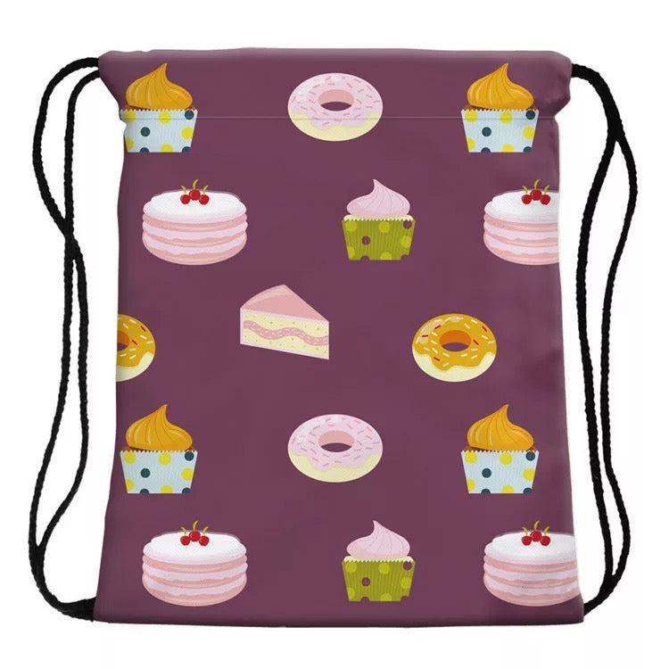 Drawstring Bag - Cupcake & Donut