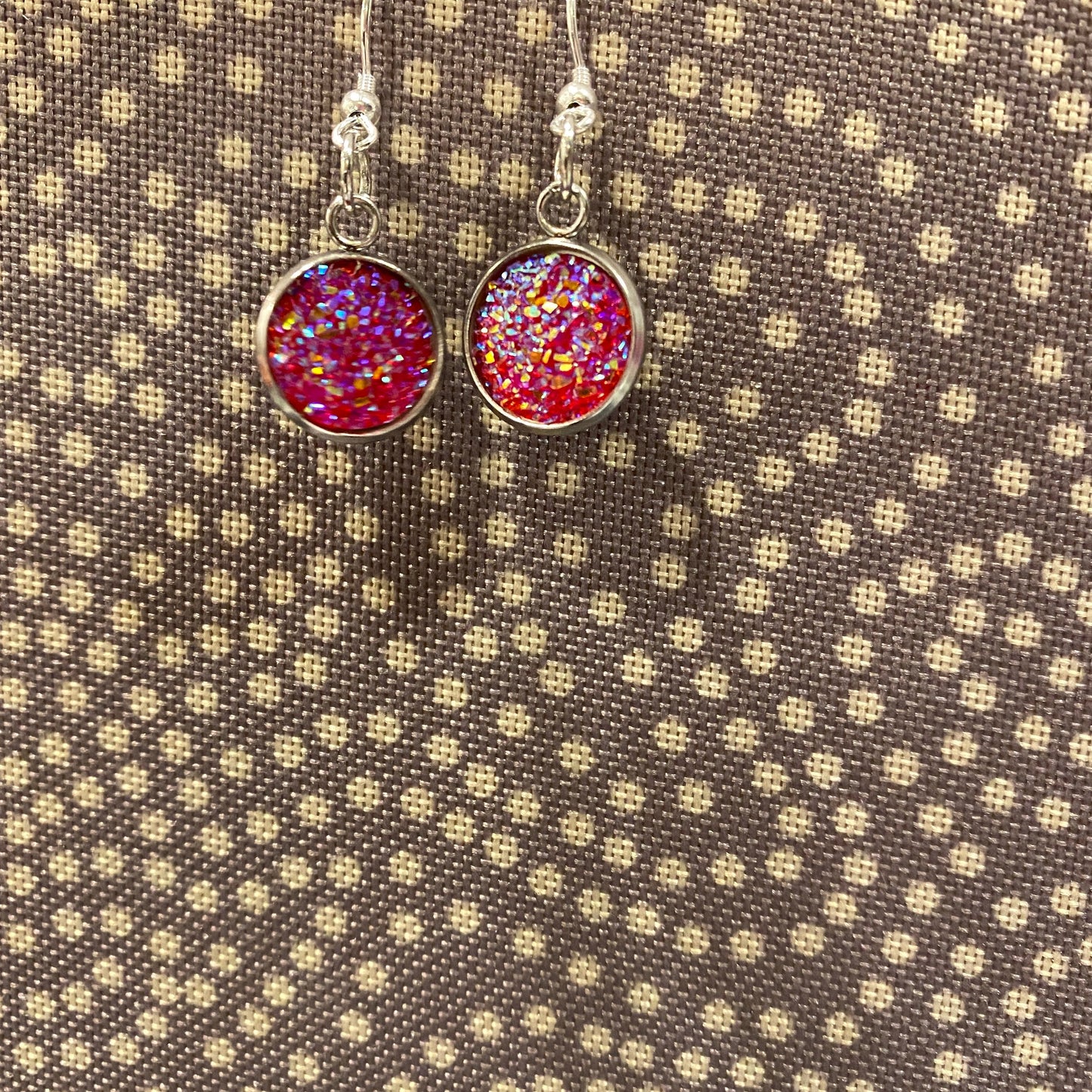 Druzy Drop Hook Earrings