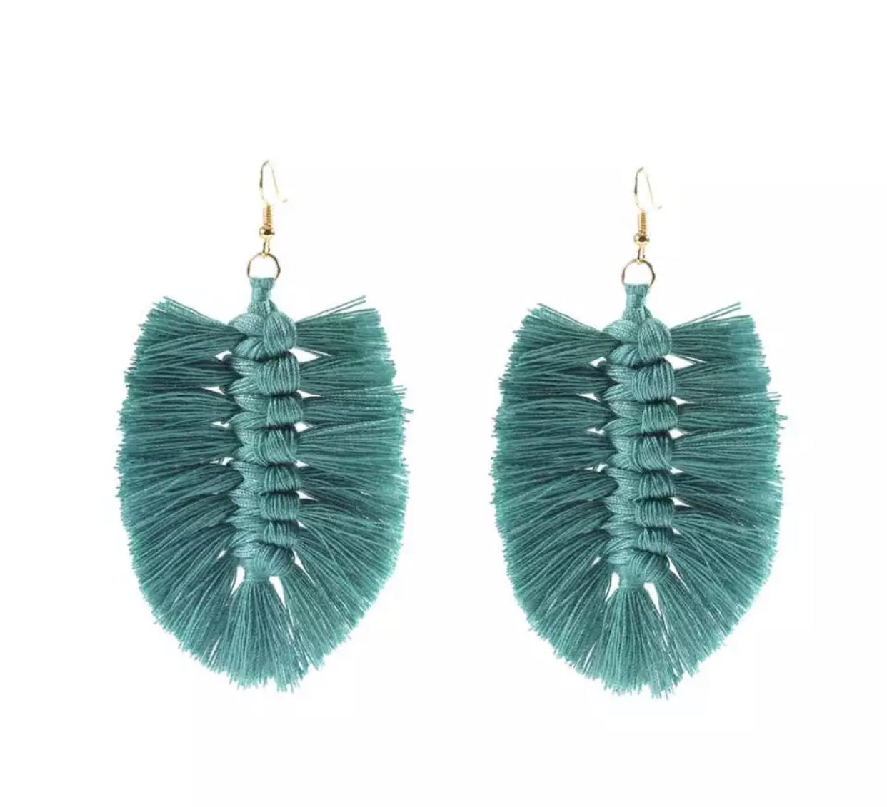 Macrame Earrings - Feather Solids