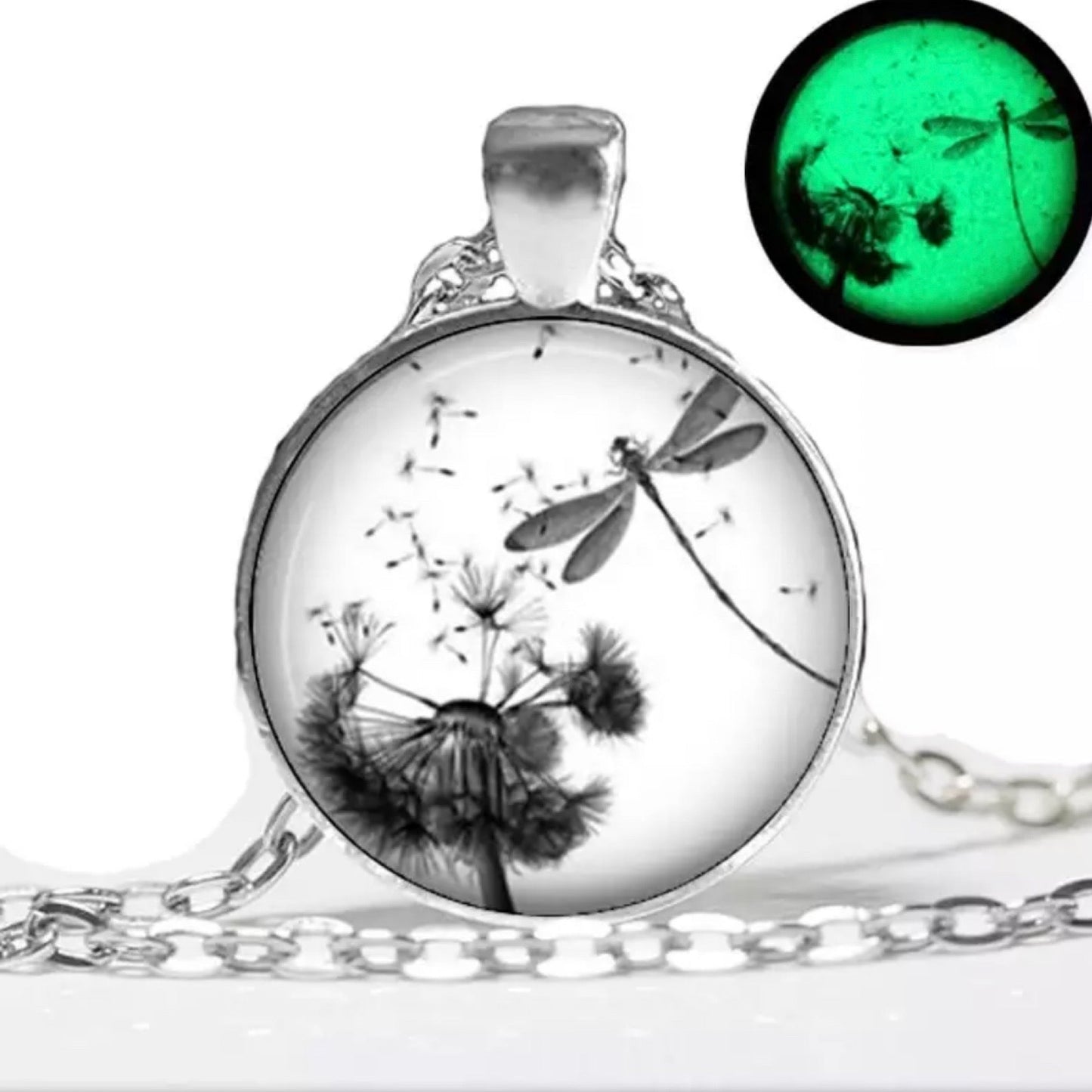 Necklace - Glow In The Dark Dandelion