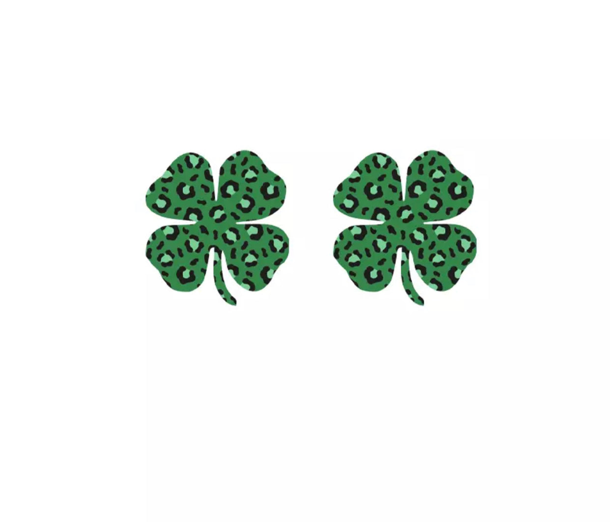 Acrylic Studs - Animal Print Clover