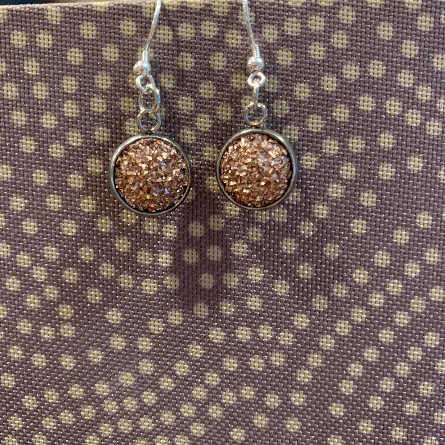 Druzy Drop Hook Earrings