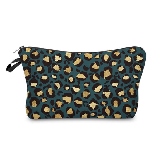 Pouch - Teal & Gold Animal Print