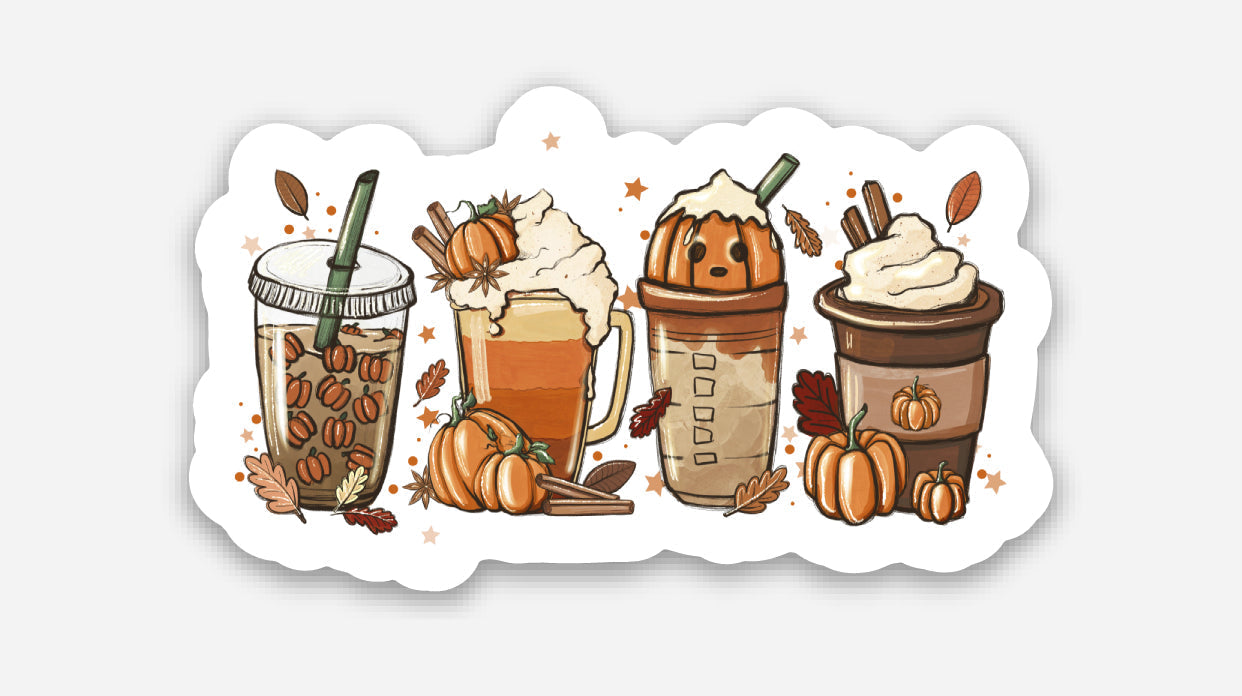 Vinyl Sticker - Halloween Coffee Collection