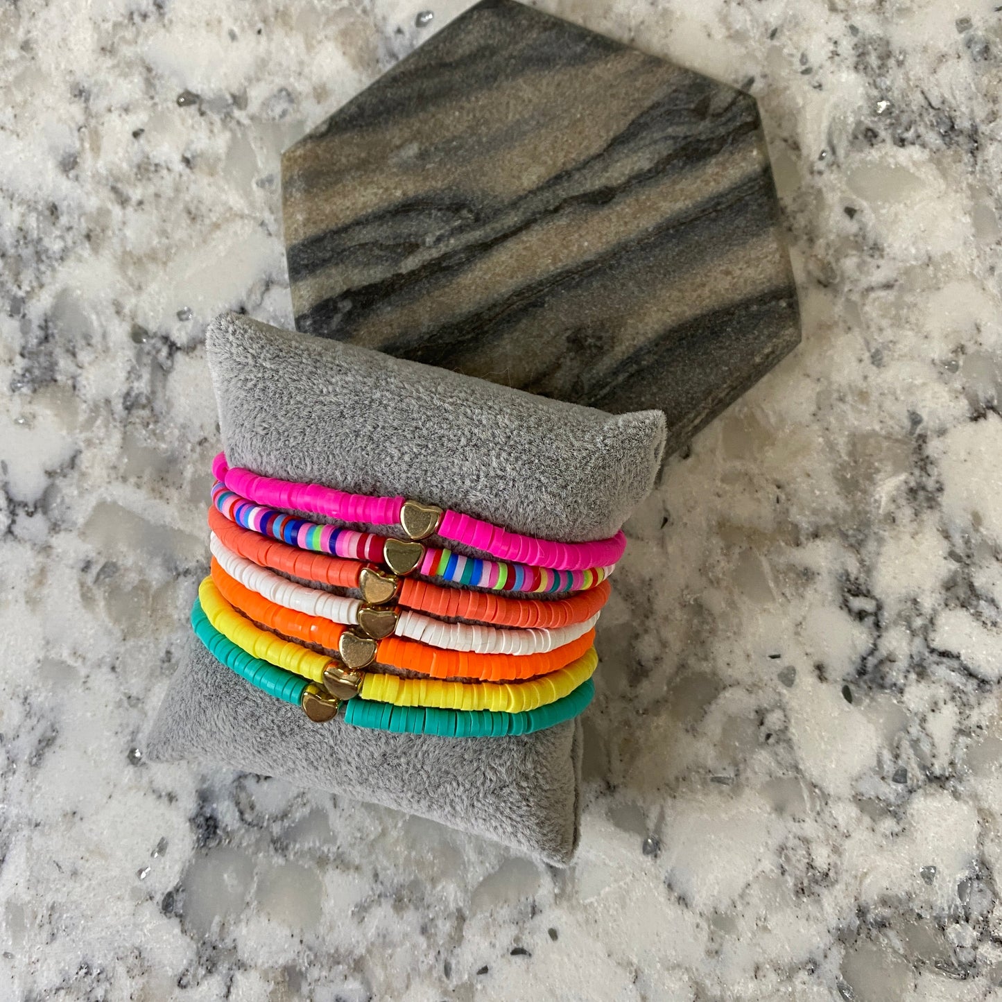Bracelet - Rainbow & Gold Heart