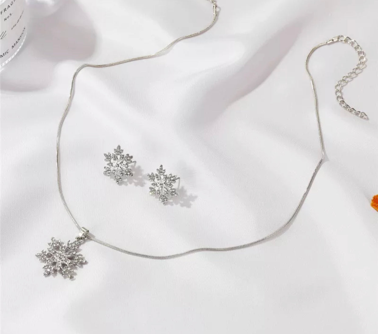 Necklace & Earring Set - Snowflake Gem