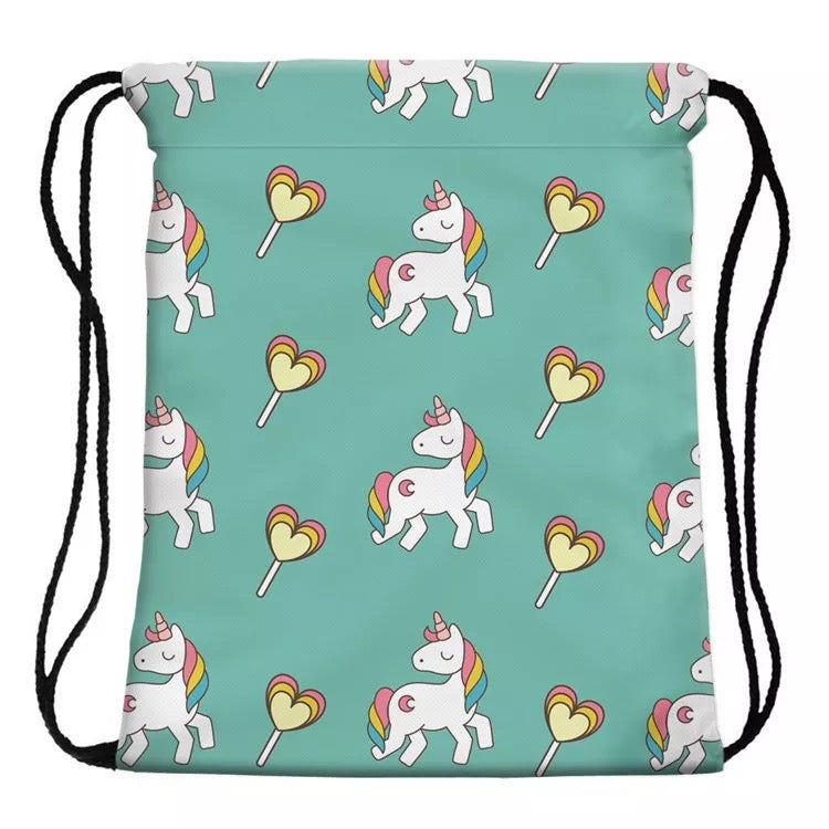 Drawstring Bag - Unicorn Lollipop