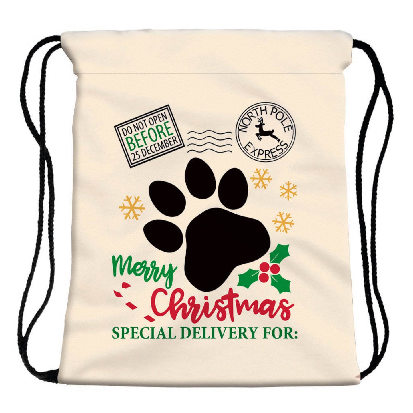 Drawstring Bag - Santa Sack - Holiday 2022