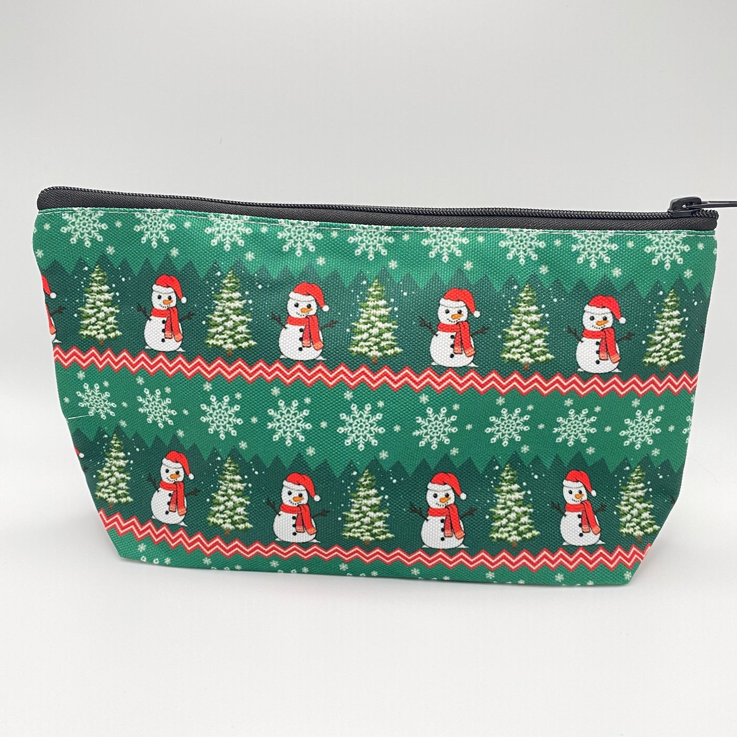 Pouch - Stand Up Bottom - Green Snowman
