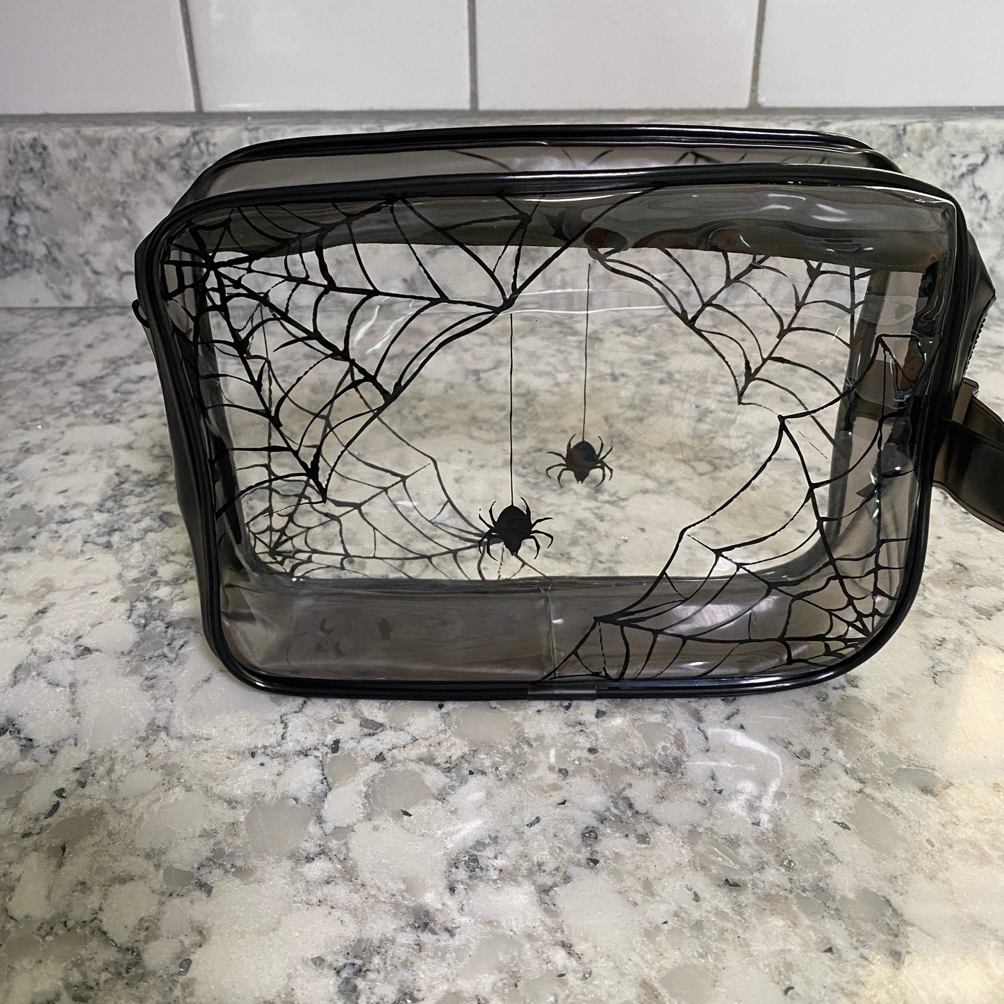 Pouch - Stand Up Rectangle Zip - Spider Webs