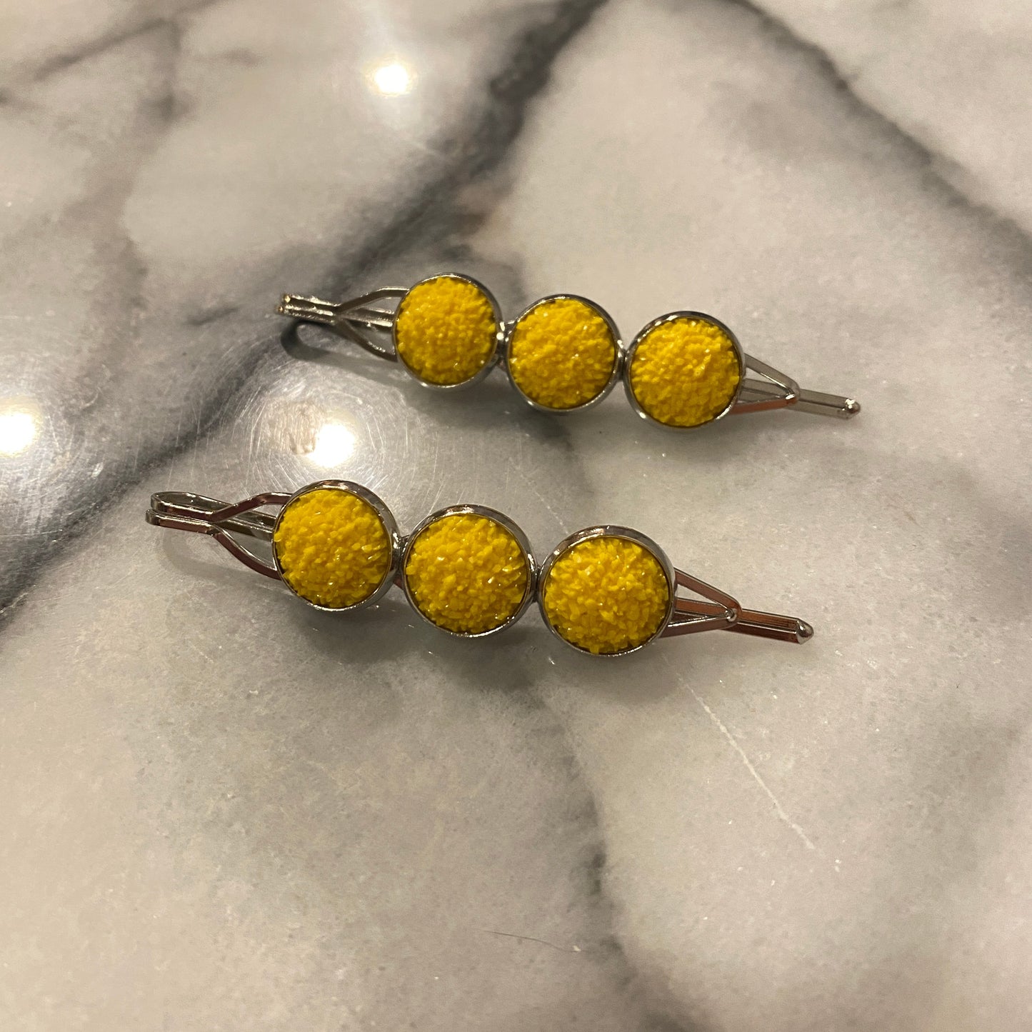Druzy Hair Pin - Silver