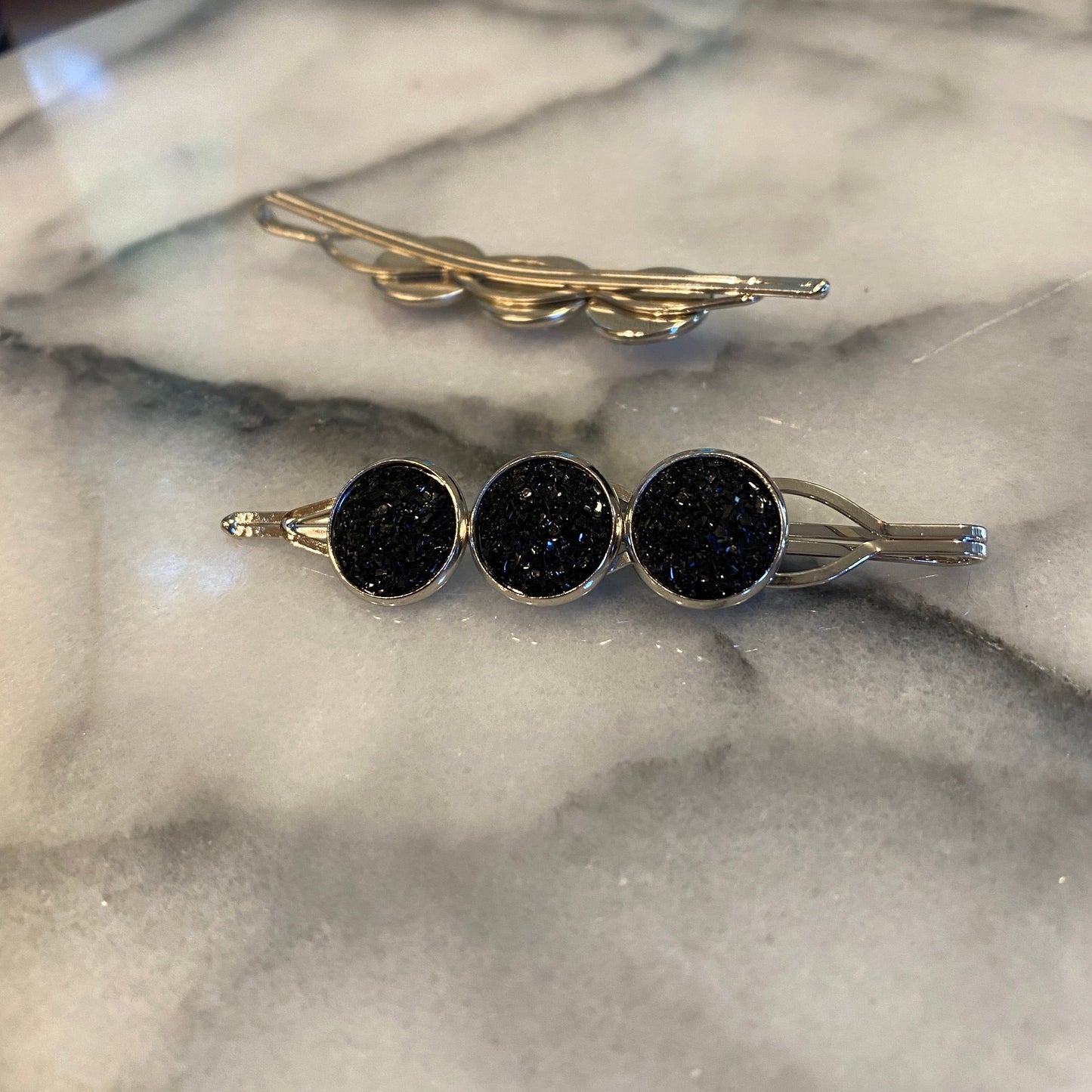 Druzy Hair Pin - Silver