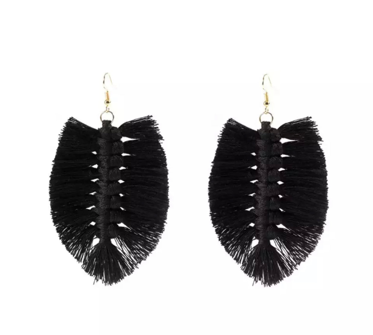 Macrame Earrings - Feather Solids