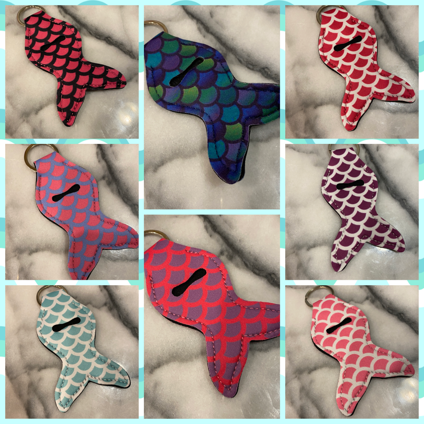 Neoprene - Mermaid Tail Chapstick Holder