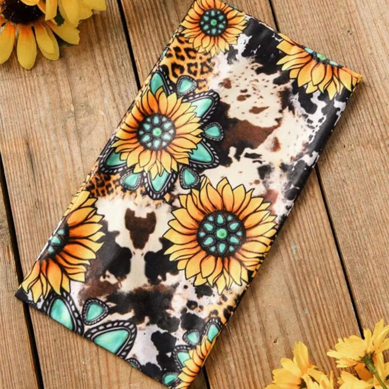 Headband - Turquoise Sunflower