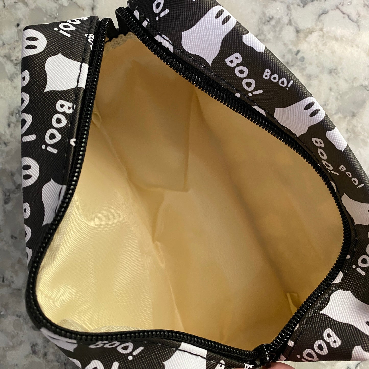 Pouch - Stand Up Rectangle Zip - Boo Ghosts