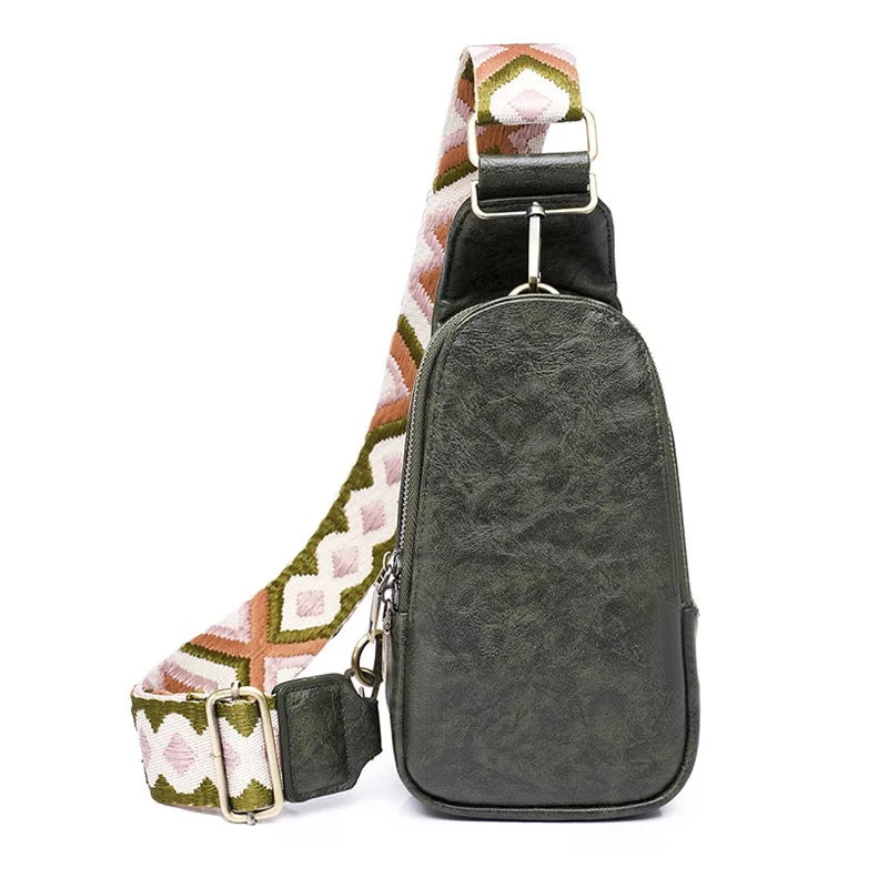 The Samantha Sling Crossbody - Faux Leather - Ready To Ship