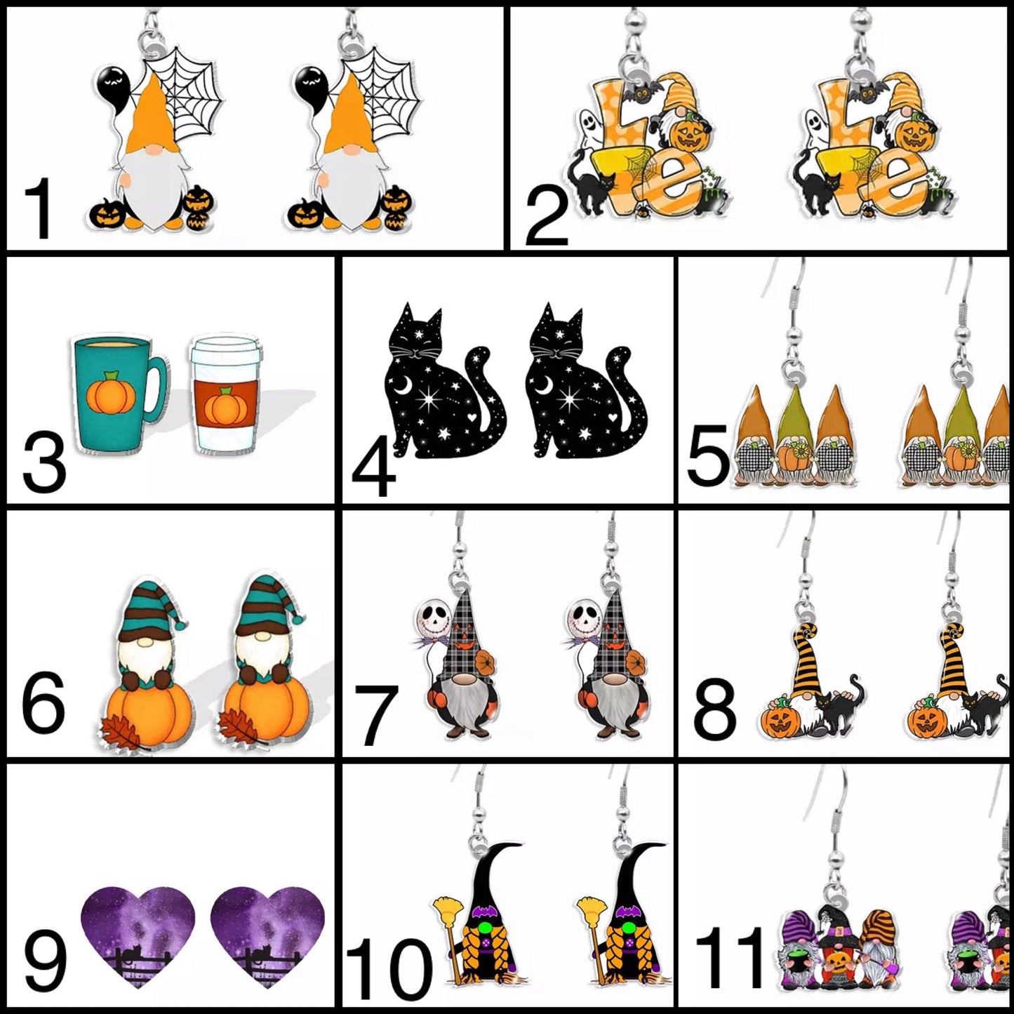 Acrylic Earrings - Halloween