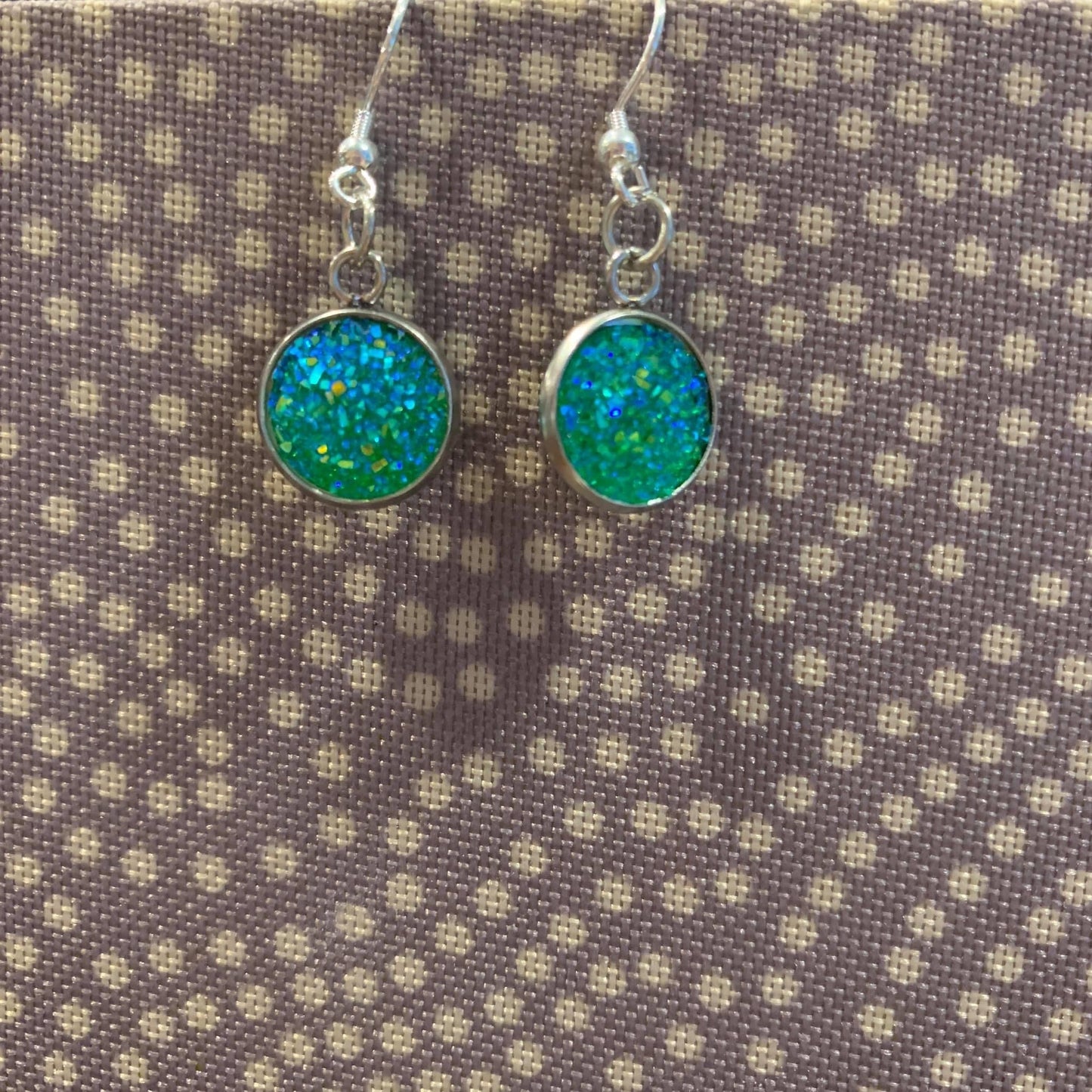Druzy Drop Hook Earrings