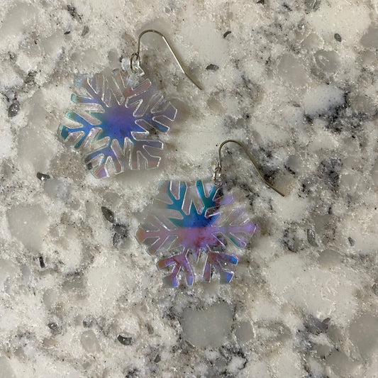 Acrylic Specialty Drops - Holographic Snowflake