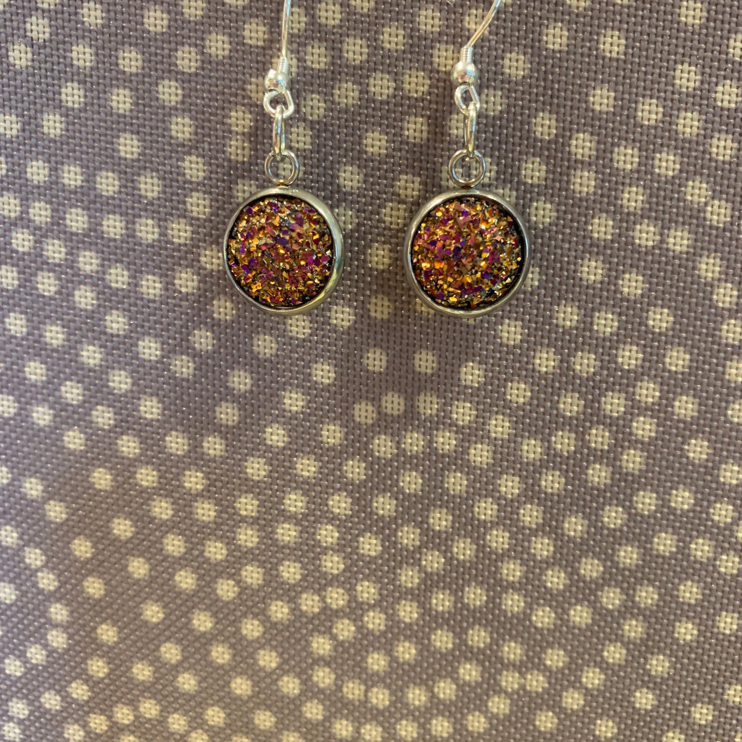 Druzy Drop Hook Earrings
