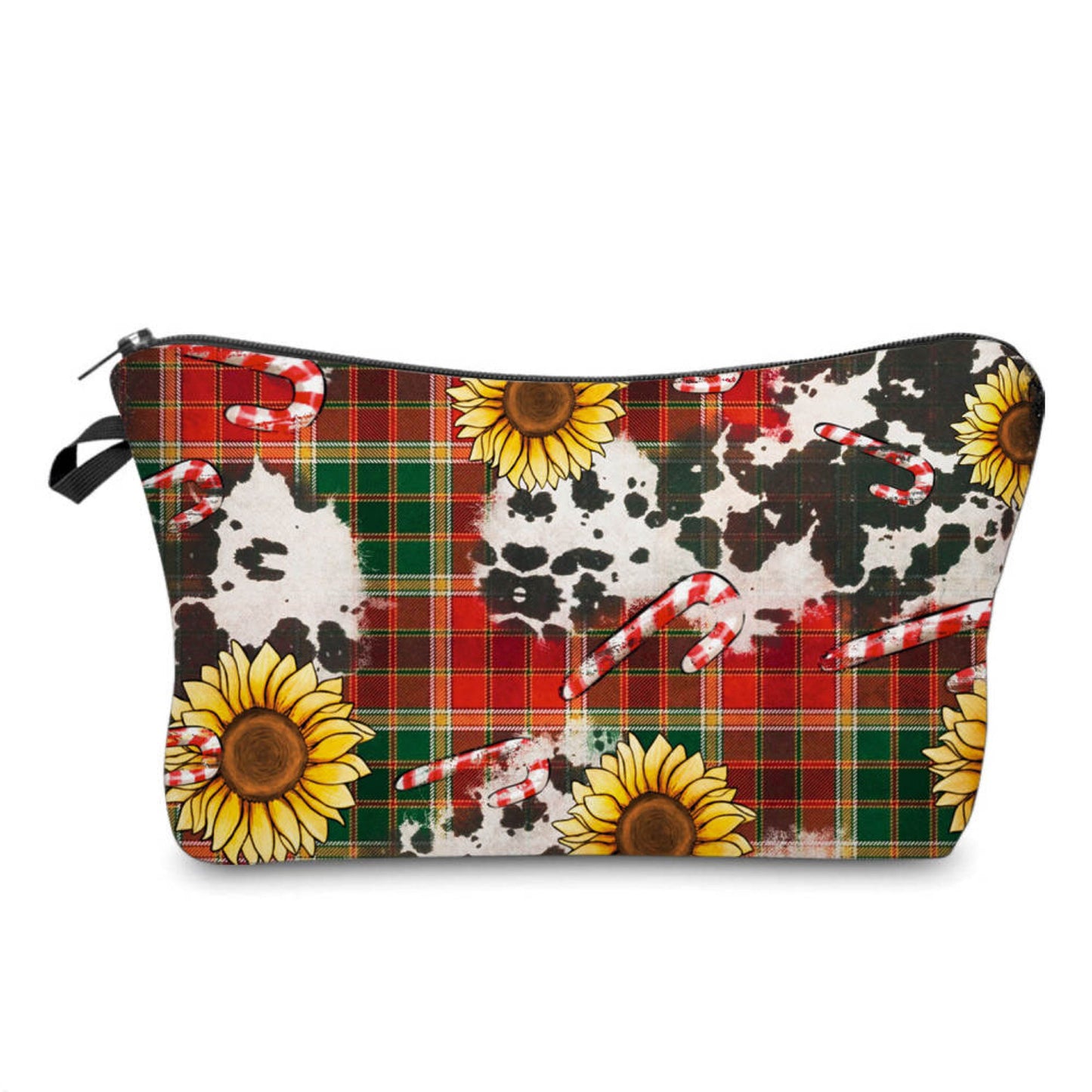 Pouch - Sunflower Cow Plaid Candy Cane