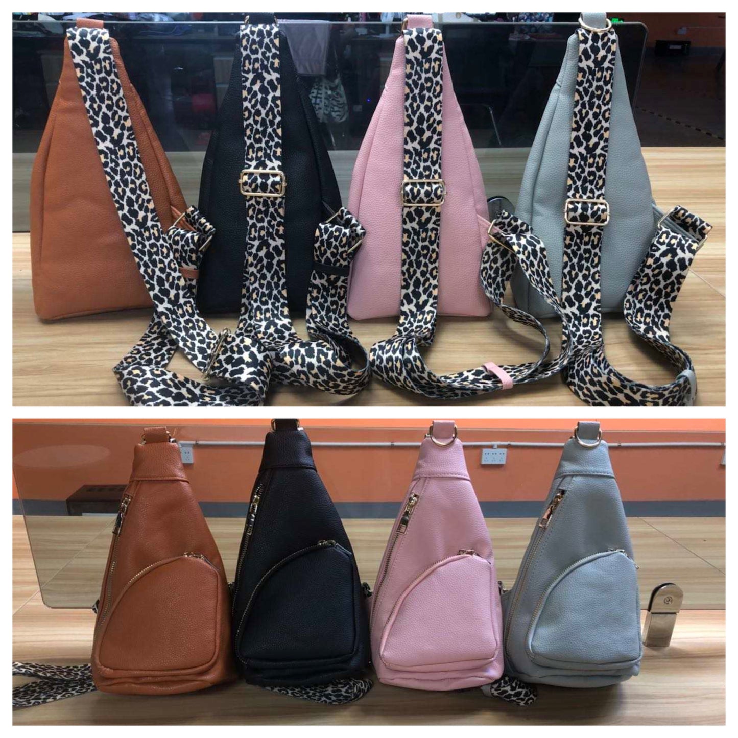 The New Triangle Sling Crossbody - Faux Leather
