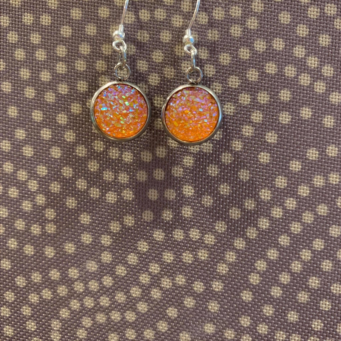 Druzy Drop Hook Earrings